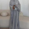 femmes musulmanes kimono cardigan diamants ouvert abaya robes écharpe longue robe dubaï turquie robe vêtements islamiques marocain eid ramadan