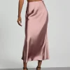 mode satin fête jupe longue taille haute couleur unie décontracté basique femmes jupes queue de poisson jupe chic été femme vêtements 2025