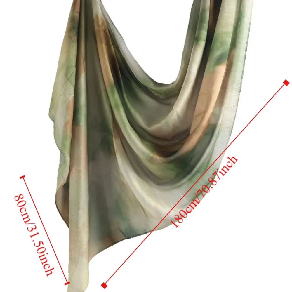 Écharpe hijab tissée aquarelle, en coton respirant, imprimé modal, écharpe islamique légère et douce pour femmes, châle de protection solaire