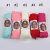 20 pcs/lot 90*90 cm carré plaine rides enveloppement coton viscose châle tête hijab écharpe pour femme froissé hijab châle musulman en gros