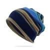 casquette de tête imprimée rayée, écharpe décontractée à double usage, chapeau doux, chaleur extérieure, foulard unisexe, casquette sans bords pop hip hop de rue
