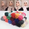 Solide 90*180 cm femmes écharpe châle foulard froissé musulman Hijab doux coton lin foulard islamique Hijab foulards cou enveloppes Solide 90*180 cm femmes écharpe châle foulard froissé musulman Hijab doux coton lin foulard islamique Hijab foulards cou enveloppes