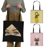 Sacs fourre-tout Hijab pour femmes musulmanes, écharpe de sauna couronne, sac à main islamique pour filles, sac initié portable, sac à soupe, sac de shopping réutilisable