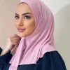bonnet modal hijab sport Écharpe pour femme Élastique réglable avec attache au dos pour un confort élégant toute la journée durabilité hijabs instantanés