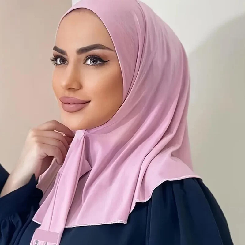 bonnet modal hijab sport Écharpe pour femme Élastique réglable avec attache au dos pour un confort élégant toute la journée durabilité hijabs instantanés