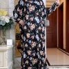 Abaya à capuche pour femmes musulmanes, vêtement de prière africain, Kaftan, avec Hijab, imprimé Floral, dubaï, saoudien, Ramadan, 2023