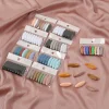 Épingles pour écharpe, couleur unie, ellipse, broche de sécurité en plastique, aiguilles pour hijab musulman pour femmes, épingles élégantes pour accessoires hijab, 8 pièces