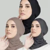 hijab intérieur prêt à porter pour femmes musulmanes, écharpe solide, sous écharpe, chapeau turban, hijabs musulmans islamiques, ramadan