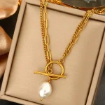 Collier ras du cou avec pendentif en perles blanches pour femme, bijoux de mariage élégants, tendance et à la mode, 216.239.