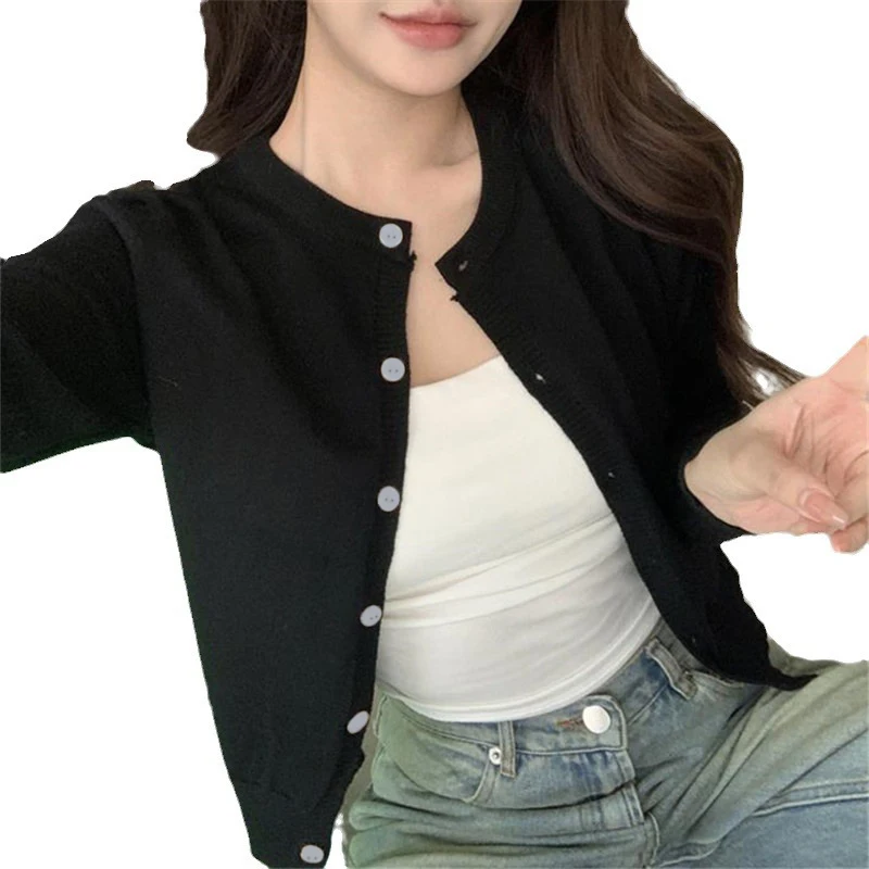 alobee – cardigan rouge en tricot pour femmes, vêtements d'extérieur, pull court, haut à manches longues, chemise à bascule, début d'automne, nouvelle collection 2024