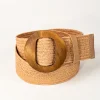 ceinture tissée en paille élastique pour femmes, ceinture de robe à la mode, ceinture bohème tissée en paille