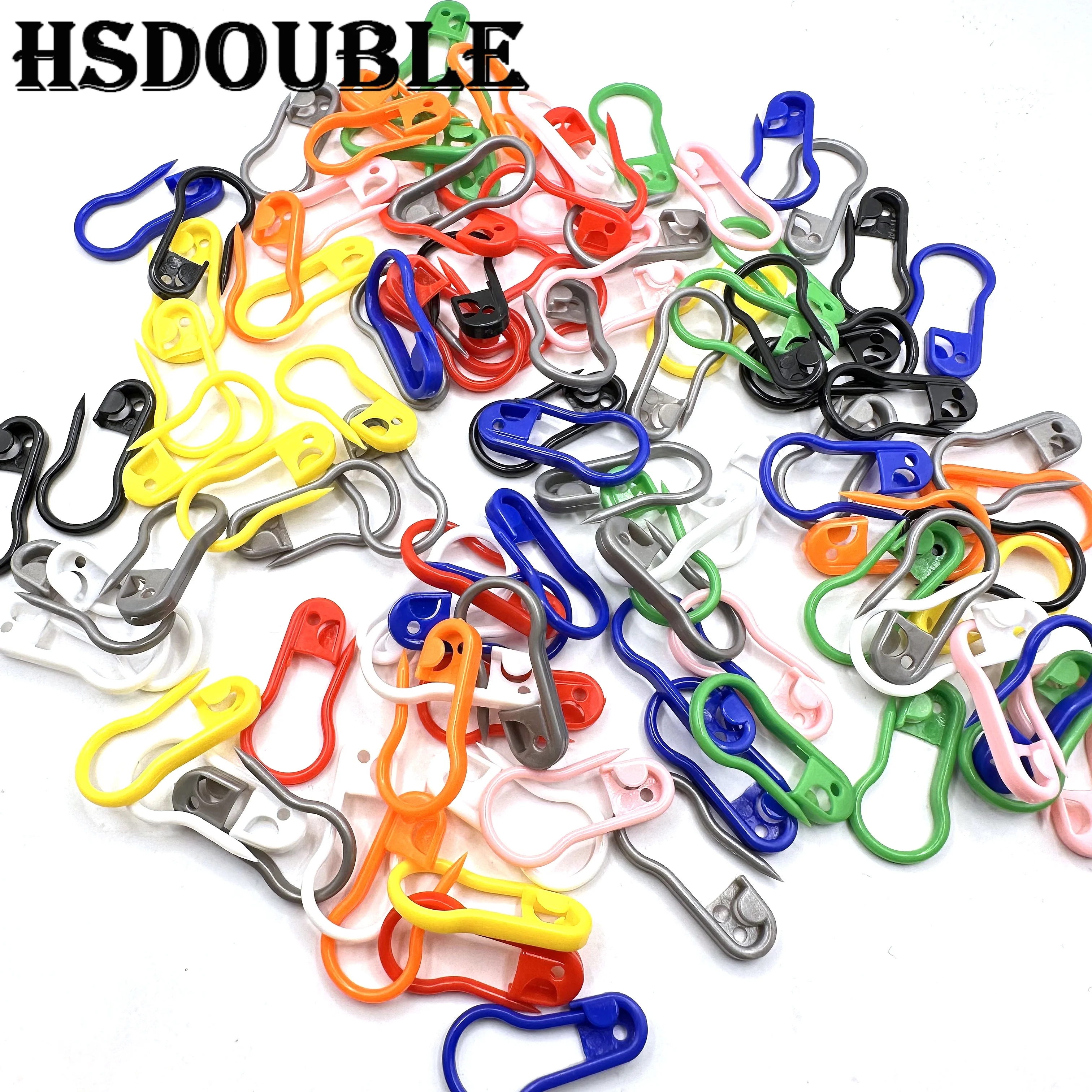 Épingles de sûreté en plastique colorées, marqueurs de tricot, Clips de points au Crochet pour bricolage, tricot, couture, accessoires pour vêtements artisanaux, 100 pièces/boîte