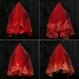 Délicat voile de mariée de mariage chinois avec motif de broderie voile Tulle Xiuhe vêtements paillettes pleine dentelle bord brodé Hijab Délicat voile de mariée de mariage chinois avec motif de broderie voile Tulle Xiuhe vêtements paillettes pleine dentelle bord brodé Hijab