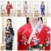 kimono japonais traditionnel imprimé floral, robe kimono élégante de style japonais pour enfants, sakura pour filles, nouvelle collection asiatique