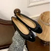 Chaussures de Ballet pour femmes, nouvelles chaussures simples à tête ronde avec nœud, confortables et décontractées, fond plat, bouche peu profonde, 2025