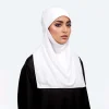foulard de sauna arabe sans épingle pour femmes musulmanes, couvre visage, hijab, turban, châles et enveloppes islamiques, uni, instantané, vente en gros