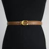 Ceinture en cuir élégante pour femmes, boucle avec lettre 3D, cuir de vache souple, style polyvalent pour pantalons et robes, classique et nouveauté