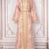 robe de soirée en dentelle arabe pour femmes, col en v, perles lourdes, ligne a musulmane, délicate, bal d'anniversaire, élégante, 2 pièces, personnalisée, dubaï