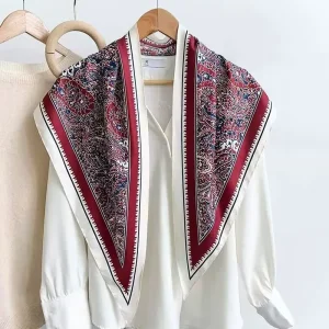 Grand Triangle imprimé de Style français pour femmes, rétro, nouvelle mode automne hiver, chaud, Chic, accessoires pour vêtements décoratifs