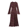 robe élégante en satin pour femmes, station indépendante, jupe d'atmosphère chic, style chinois, robe à manches longues