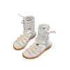sandalias plates enfant sandales été fille sandales romaines semelle souple enfant princesse chaussure taille moyenne grande fille chaussure enfant chaussure cool botte