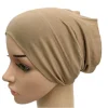 Doux Modal intérieur Hijab casquettes musulman Stretch Turban casquette islamique sous-écharpe Bonnet chapeau femme bandeau Turbante Mujer 2020