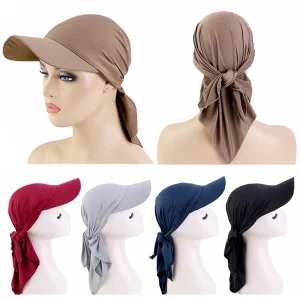 Casquette Hijab de Baseball pour Femme, Chapeau de Soleil Musulman, Écharpe Ronde, Bandana Chimana, Turban, Nouvelle Mode