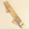 ceinture taille dorée pour femmes, boutons dorés, robe chemise, ceinture serrée, accessoire pour femmes