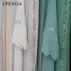 robe hijab luxueuse brodée de fleurs pour femmes musulmanes, élégante, dubaï, modeste, abaya eid, fête islamique, jalabiya, kaftan turquie