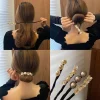 Élégant perle fleur chignon fabricant coréen paresseux bigoudis accessoires de coiffure épingle à cheveux cheveux tressage tressage tressage Hairgrip outils de coiffure