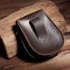 sac de rangement de transport de boule d'acier de fronde noir/marron, sac de taille intégré multifonctionnel en cuir fait à la main à aspiration magnétique