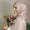 Écharpe longue en mousseline de soie pour femmes malaisiennes, hijab brillant de qualité supérieure, châle froissé, écharpe de sauna respirante islamique féminine