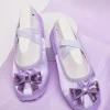 Chaussure de Ballet pour filles, pantoufles en Satin à semelle souple pour enfants, chaussures de danse de Yoga de couleur unie pour femmes