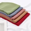 nouveau medina soie mousseline de soie hijab écharpe pour femmes châles musulmans foulard enveloppes poka mousseline de soie hijab haedband ramadan islamique turban