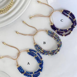 Bracelet bohème en perles de cristal colorées fait à la main, bijoux de fête de vacances pour femmes