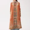 miyake plissé vintage imprimé col rabattu à manches longues veste longue femmes concepteur abaya nouveau dubaï mode grande taille manteaux
