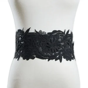Ceinture large en dentelle pour femmes, ceinture Obi, style Boho