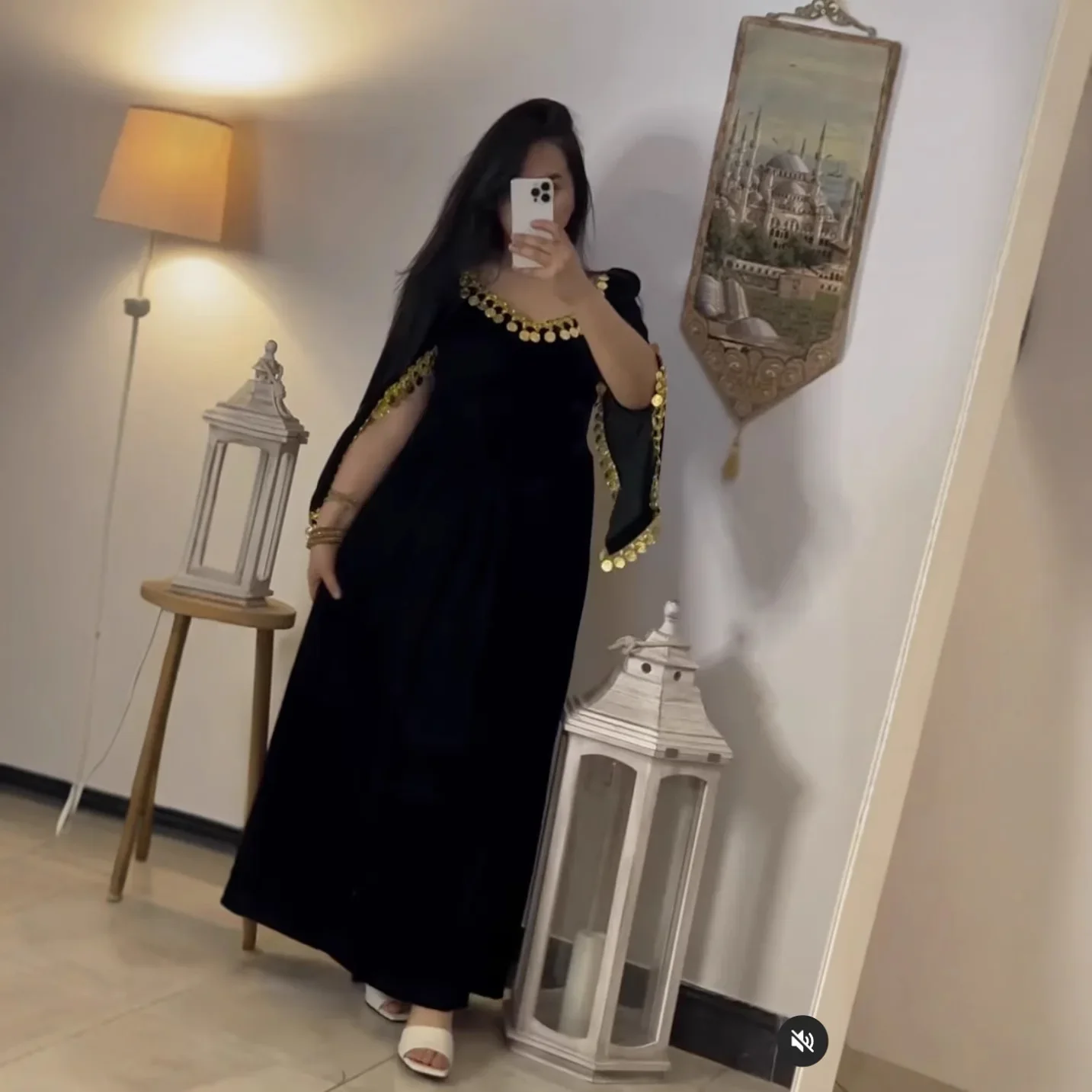 Femmes Abaya Robe moyen-orient Sexy lâche or glands taille haute longue Robe Maxi Femmes Abaya Robe moyen-orient Sexy lâche or glands taille haute longue Robe Maxi