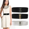 ceintures élastiques larges pour femmes, manteau en duvet, ceinture à boucle féminine, ceinture de corset, accessoires de décoration