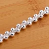 bracelets en argent sterling 925 pour femmes, chaîne de perles fines tressées, à la mode, cadeau de fête de mariage et de noël, bijoux de haute qualité