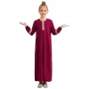 Enfants filles robe musulmane Abaya maroc caftan islamique enfant vêtements à manches longues robe Maxi pour Eid Ramadan thème fête mascarade Enfants filles robe musulmane Abaya maroc caftan islamique enfant vêtements à manches longues robe Maxi pour Eid Ramadan thème fête mascarade