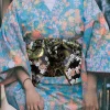 ceinture kimono obi de style japonais pour femmes, ceinture à nœud pré noué, ceinture large geisha, ceinture en coton papillon multi motifs