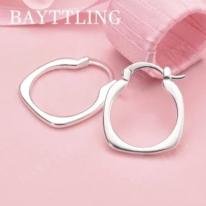 Boucles d&rsquo;oreilles carrées et rondes de luxe en argent Sterling 925 pour femmes, accessoires cadeaux de bijoux de mariage à la mode
