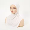 turban élastique en jersey de coton pour femme, bonnet hijab, bandeau de sauna islamique, bonnet intérieur uni musulman, prêt à porter, 28x38cm, le plus récent