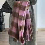 Écharpe vintage élégante pour femme – Écharpe carrée chaude et non extensible, sophistiquée pour les tenues quotidiennes et formelles