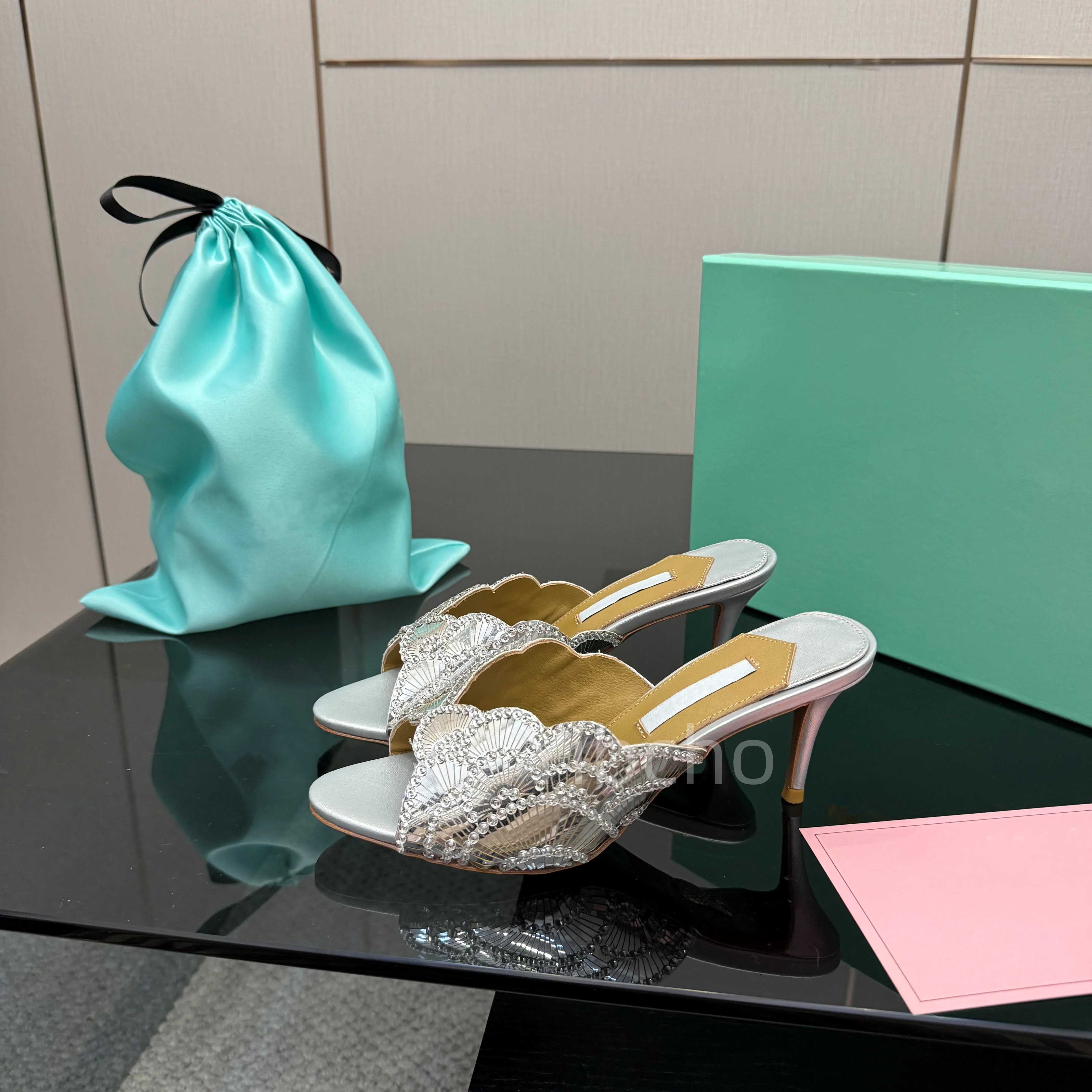 Sandales à bouche de poisson pour femmes, nouveau Style tendance, élégantes, Sexy, paillettes scintillantes, talons fins, chaussures de fête