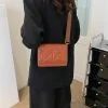 sac chic de couleur unie pour femmes, nouveau sac carré décontracté à la mode de style coréen, sac à bandoulière rétro élégant