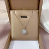 pendentifs en zircon micro incrustés, collier de luxe léger et simple pour femmes, bijoux à la mode
