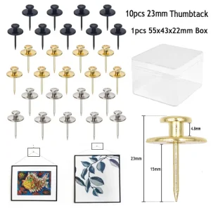 Clous de suspension pour photos, punaises à Double tête, crochets muraux, attaches décoratives en acier inoxydable, pour le bureau et la maison, 10 pièces