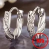 Boucles d&rsquo;oreilles en argent sterling 925 pour femmes, serties de Zircon, beau design unique, bijoux à breloques, cadeau de mariage